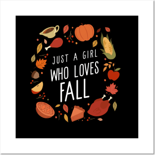 Just A Girl Who Loves Fall Posters and Art